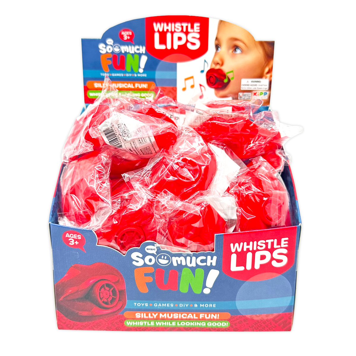 Red Whistle Lips 48 Per Retail Ready Display 25128 Kipp Brothers