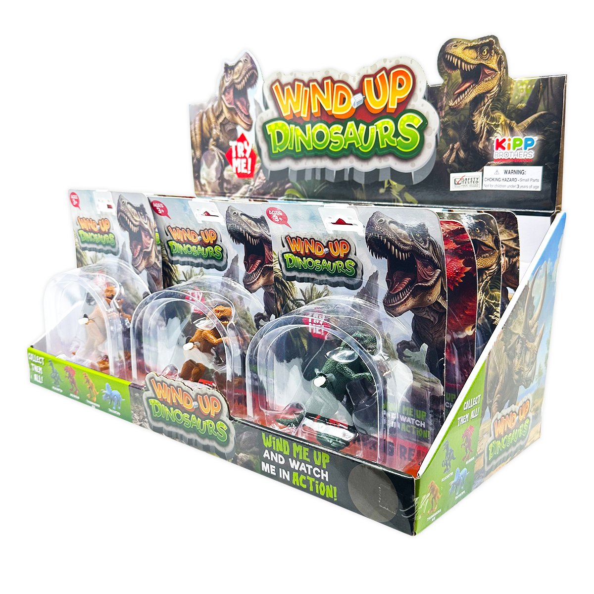 Wind-up Dinosaur Toy - 12 Pieces Per Retail Ready Display 25172 – Kipp 