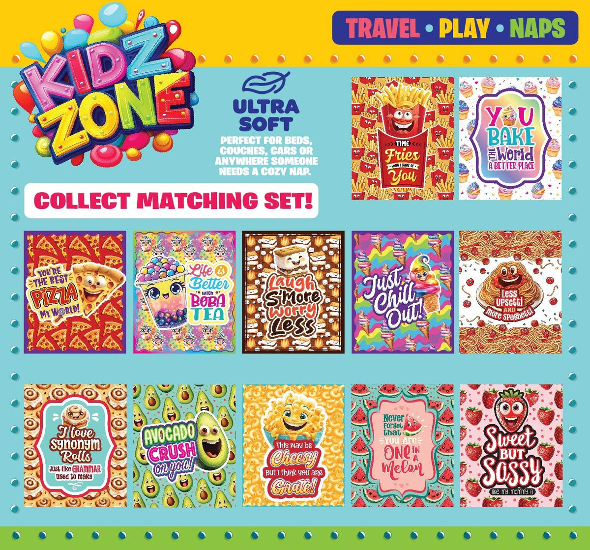 Kids Zone Plush Assortment Floor Display 30 Pieces Per Retail Ready