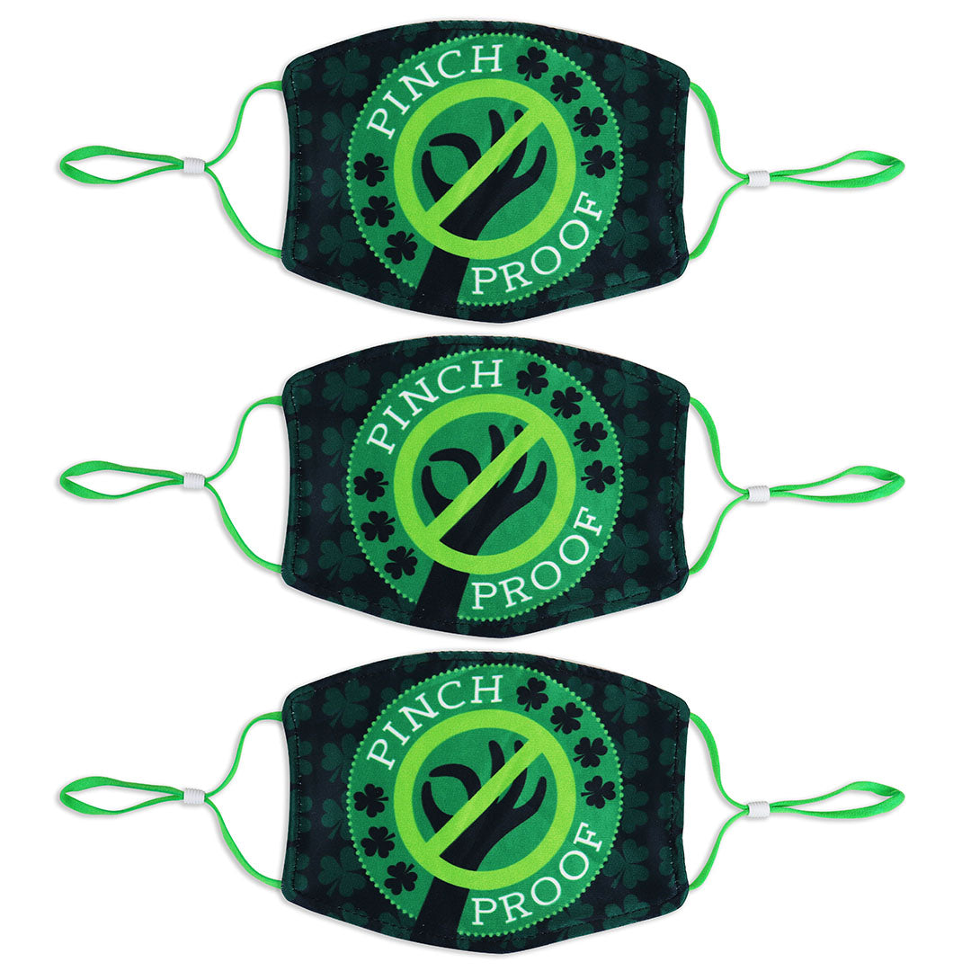 Adult St. Patrick's Day 3 Pack Mask Set - Pinch Proof