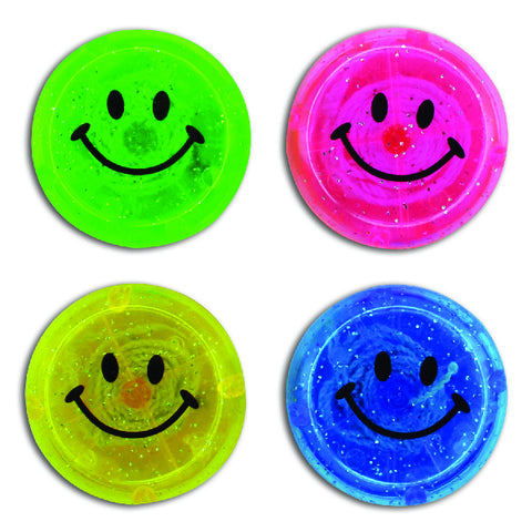 Neon Smile Glitter Yo-Yos
