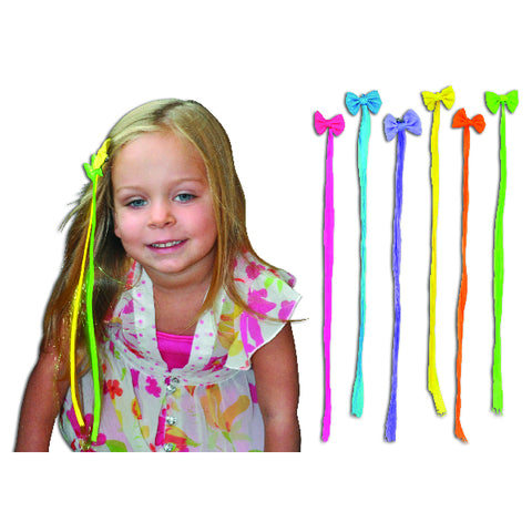 Neon Bow Clip-In Hair Extensions