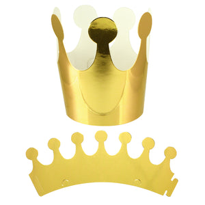 Mini Gold Foil Paper Crowns