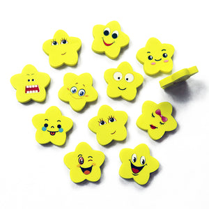 Smiley Star Erasers
