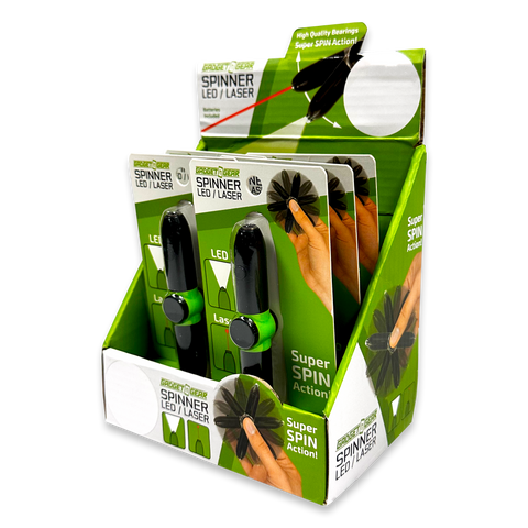 Laser Pointer Fidget Spinner With LED Light - 6 Pieces Per Retail Ready Display 23710