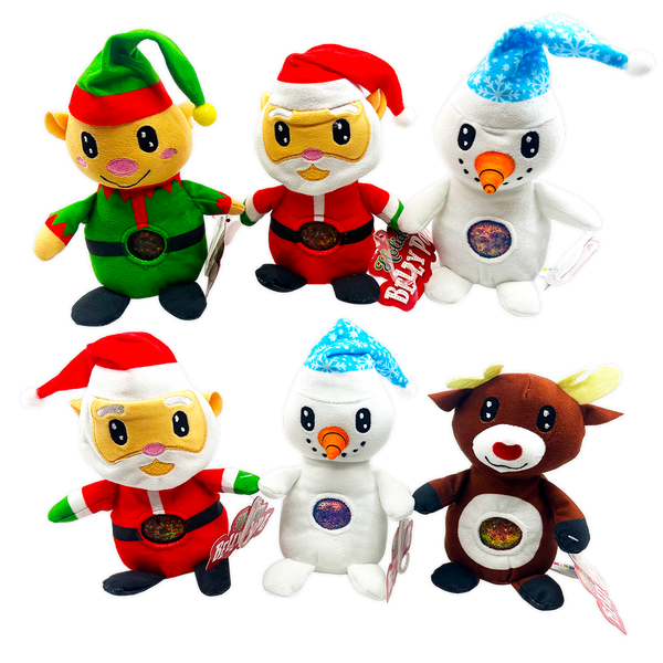 Christmas Belly Popz Plush Toy - 6 Pieces Per Display 24200