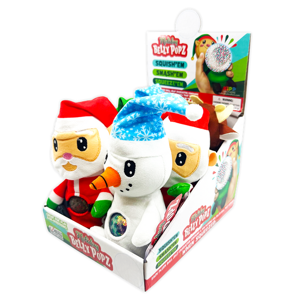 Christmas Belly Popz Plush Toy - 6 Pieces Per Display 24200