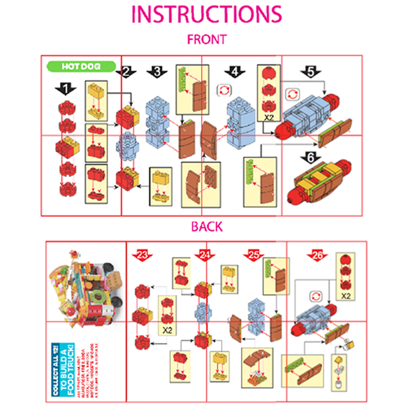 Micro Block Fast Food Set - 12 Pieces Per Retail Ready Display 24705