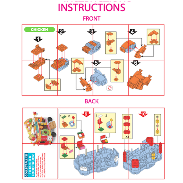 Micro Block Fast Food Set - 12 Pieces Per Retail Ready Display 24705