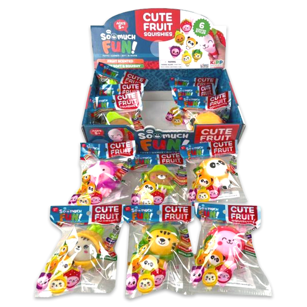 Squish and Squeeze Scented Fruit Buddy Balls - 12 Pieces Per Retail Ready Display 24708