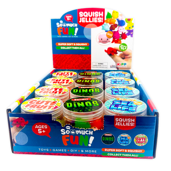 Squish Jellies Toy Assortment - 12 Pieces Per Retail Ready Display 24718