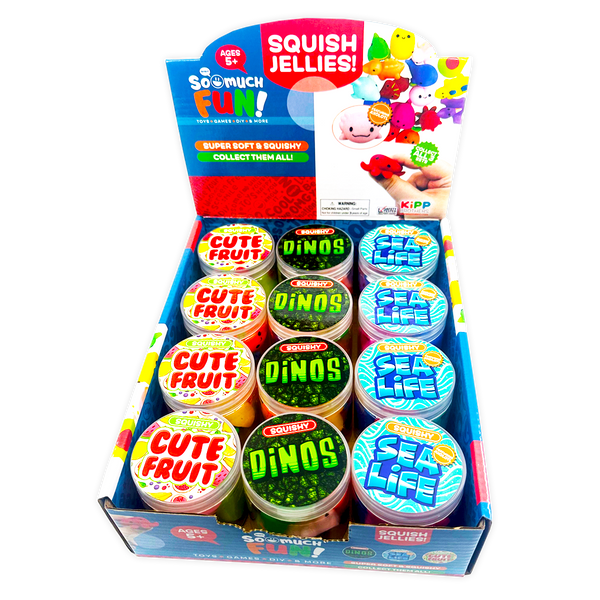 Squish Jellies Toy Assortment - 12 Pieces Per Retail Ready Display 24718