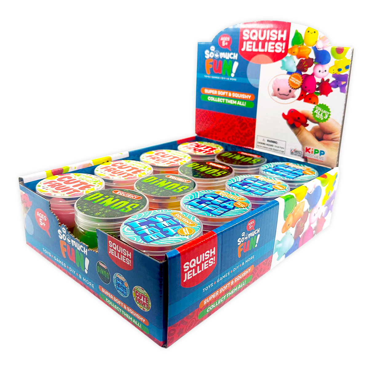 Squish Jellies Toy Assortment - 12 Pieces Per Retail Ready Display 24718