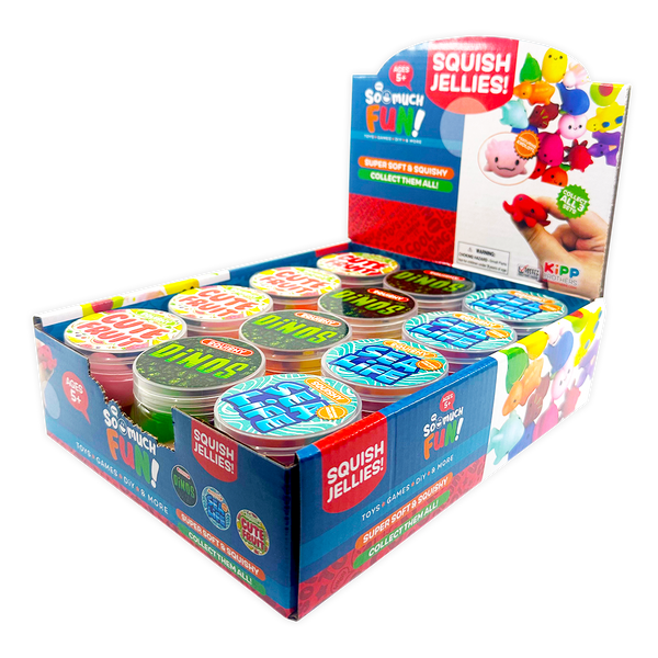 Squish Jellies Toy Assortment - 12 Pieces Per Retail Ready Display 24718