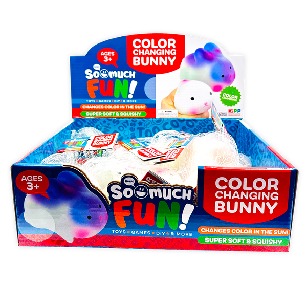 Squish and Squeeze Color Changing Bunny - 12 Pieces Per Retail Ready Display 24766