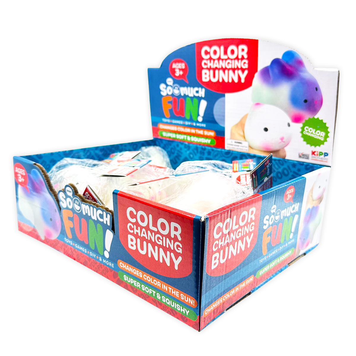 Squish and Squeeze Color Changing Bunny - 12 Pieces Per Retail Ready Display 24766