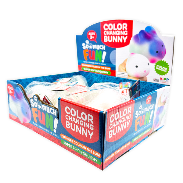 Squish and Squeeze Color Changing Bunny - 12 Pieces Per Retail Ready Display 24766