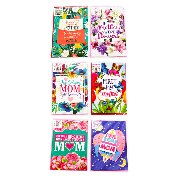 Mother's Day Celebrate Mom Assortment Floor Display - 72 Pieces Per Retail Ready Floor Display 88525