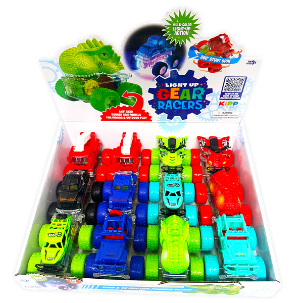 Friction Toy Car Light Up Assortment - 12 Pieces Per Retail Ready Display 24887