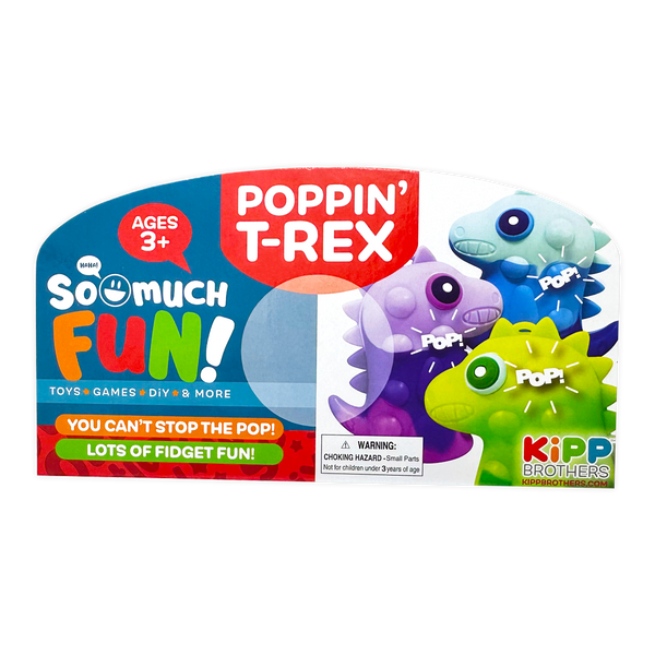 Fidget Pop Dino T-Rex Ball - 12 Pieces Per Retail Ready Display 25006