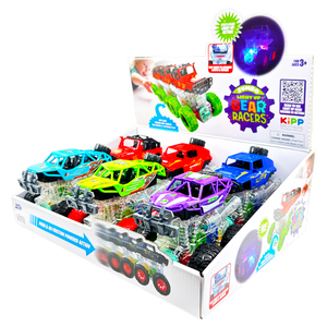 Friction Toy Car Light Up Jumbo Assortment - 6 Pieces Per Display 25030