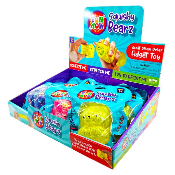 Squish and Squeeze Gummy Bear Toy - 12 Pieces Per Retail Ready Display 25031