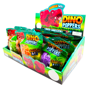 Squish and Squeeze Dino Popper Toy - 12 Pieces Per Retail Ready Display 25033