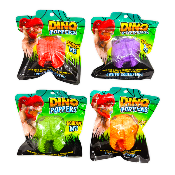 Squish and Squeeze Dino Popper Toy - 12 Pieces Per Retail Ready Display 25033