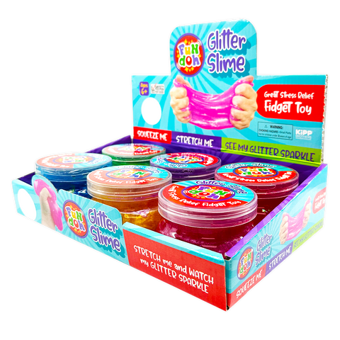 Fun Doh Glitter Slime - 6 Pieces Per Retail Ready Display 25034