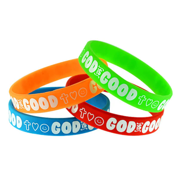 Silicone Wristband God Is Good (12 Per Pack)