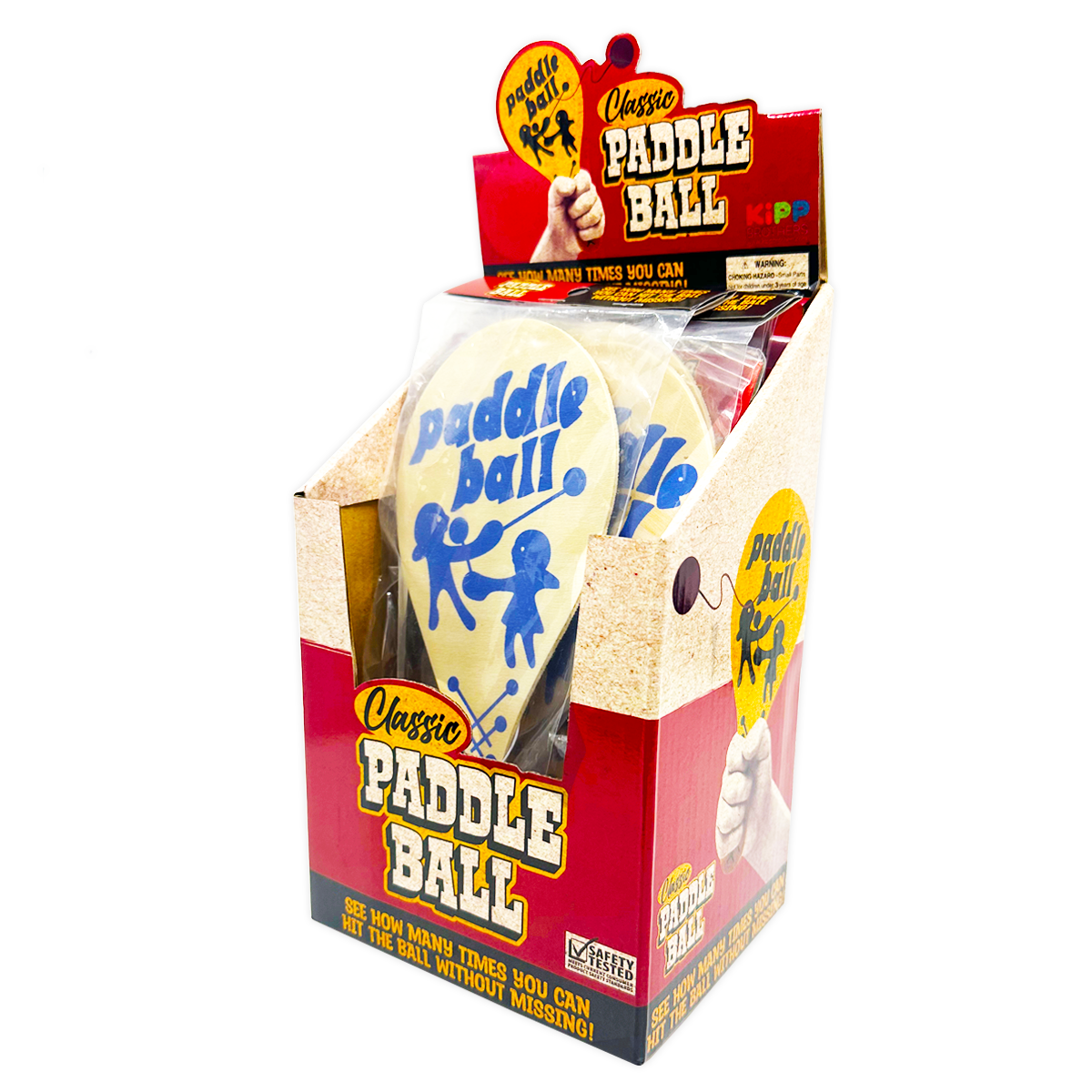 Classic Paddle Ball Game (12 Per Pack)