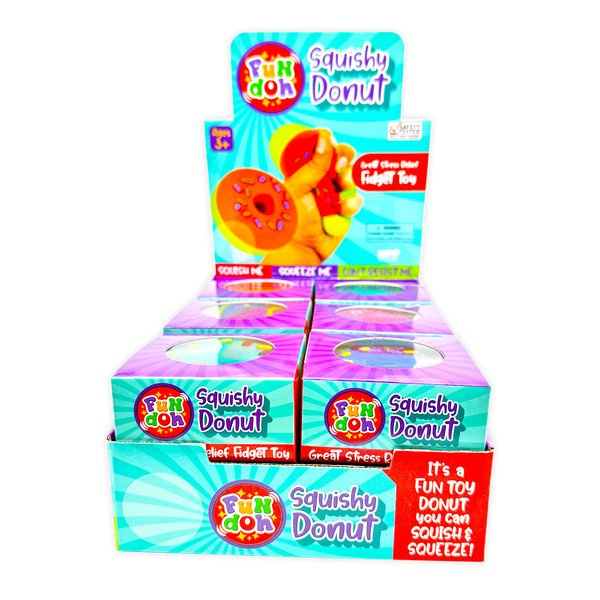 Squish and Squeeze Donut Toy - 12 Pieces Per Retail Ready Display 25083