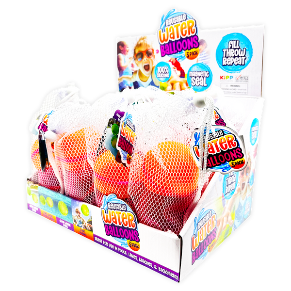 Magnetic Water Balloons 3 Pack - 12 Sets Per Retail Ready Display 25127