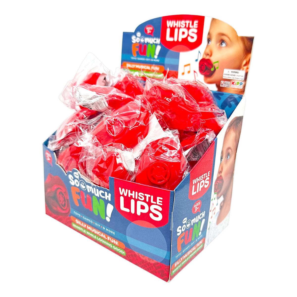 Red Whistle Lips - 48 Per Retail Ready Display 25128