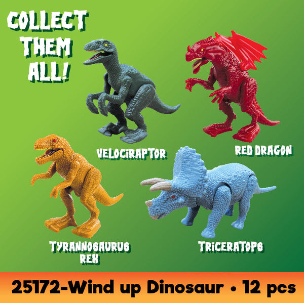 Wind-Up Dinosaur Toy - 12 Pieces Per Retail Ready Display 25172