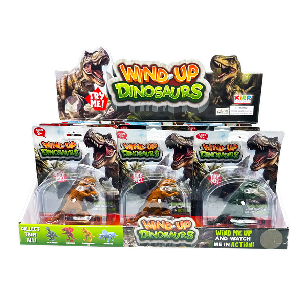 Wind-Up Dinosaur Toy - 12 Pieces Per Retail Ready Display 25172