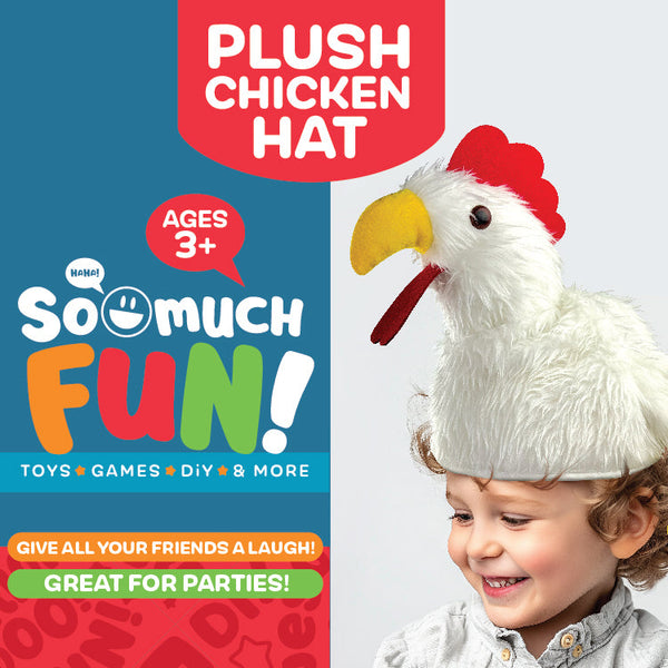 Plush Chicken Hat (6 Per Pack)