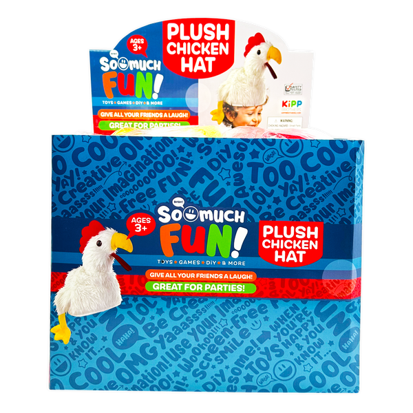 Plush Chicken Hat (6 Per Pack)