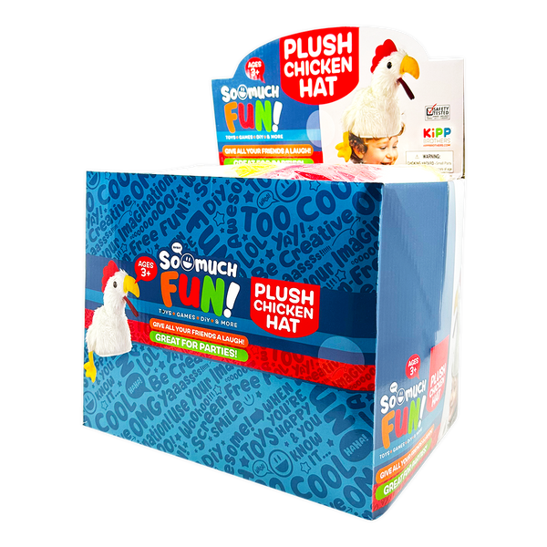 Plush Chicken Hat (6 Per Pack)