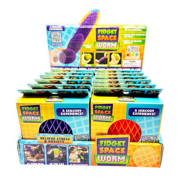Fidget Space Worm Toy - 12 Pieces Per Retail Ready Display 25217