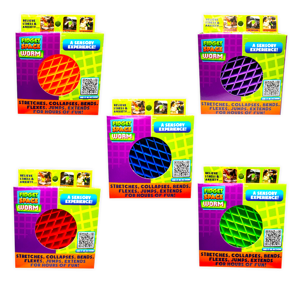 Fidget Space Worm Toy - 12 Pieces Per Retail Ready Display 25246