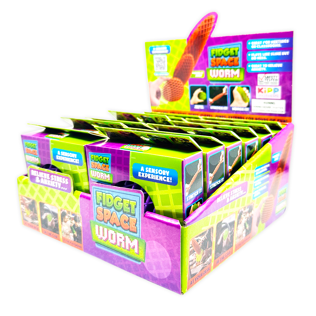 Fidget Space Worm Toy - 12 Pieces Per Retail Ready Display 25246