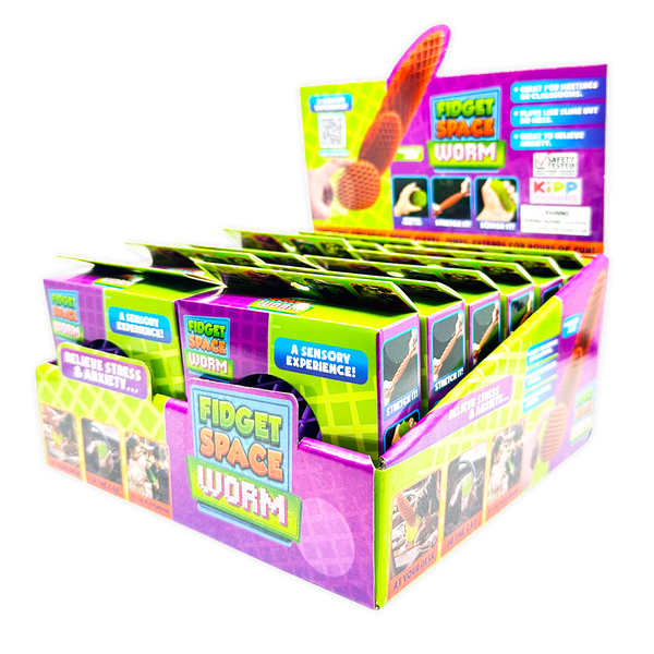 Fidget Space Worm Toy - 12 Pieces Per Retail Ready Display 25246