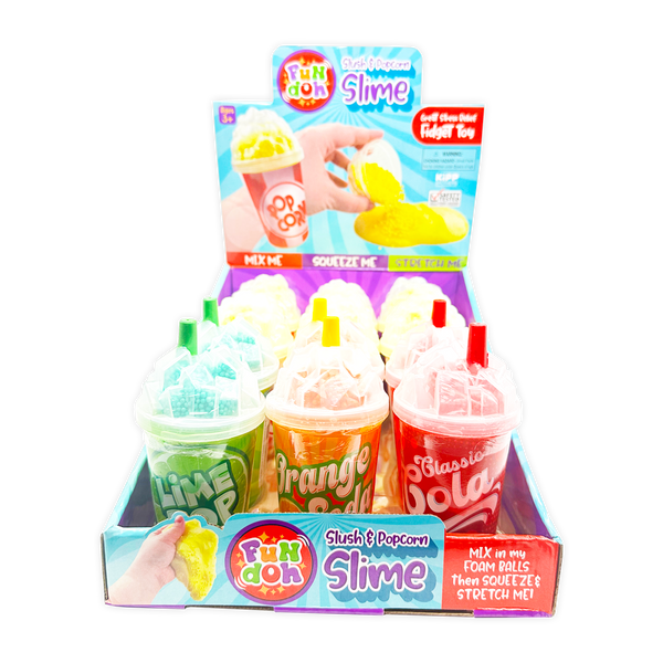 Fun Doh Slush and Popcorn Slime - 12 Pieces Per Retail Ready Display 25260