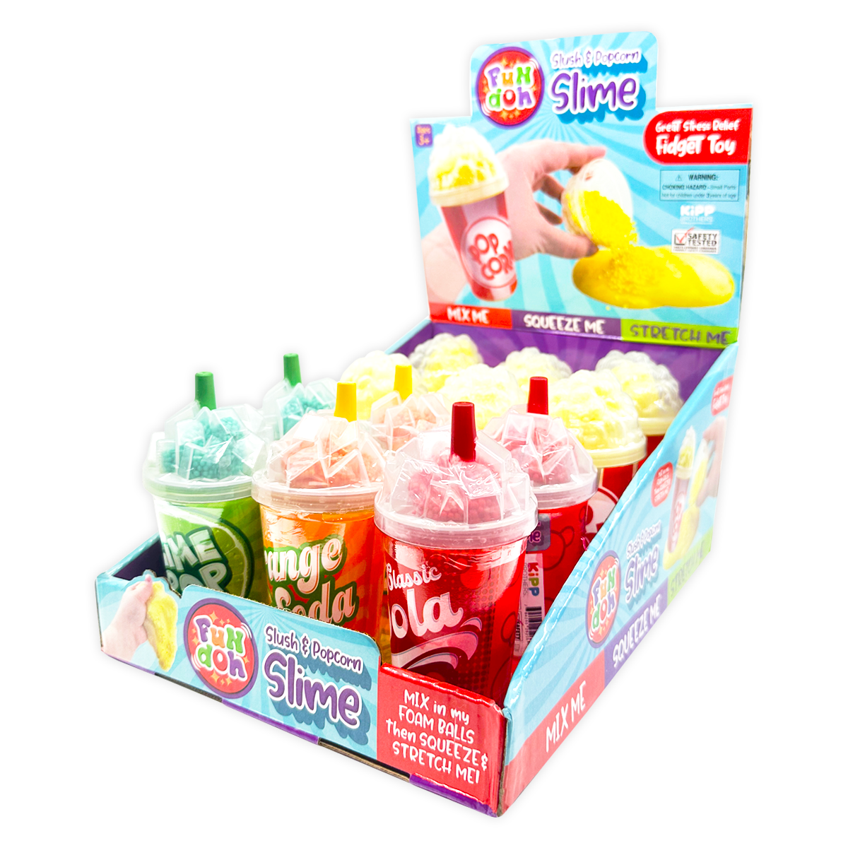 Fun Doh Slush and Popcorn Slime - 12 Pieces Per Retail Ready Display 25260