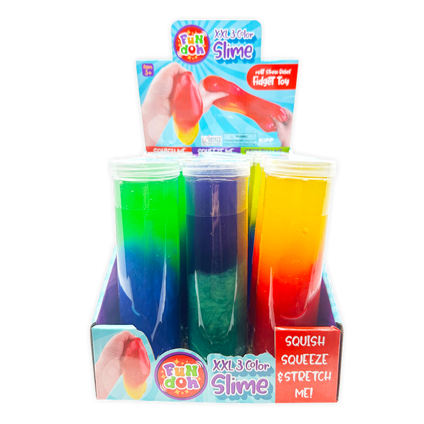 Fun Doh XXL 3-Color Slime - 12 Pieces Per Retail Ready Display 25261