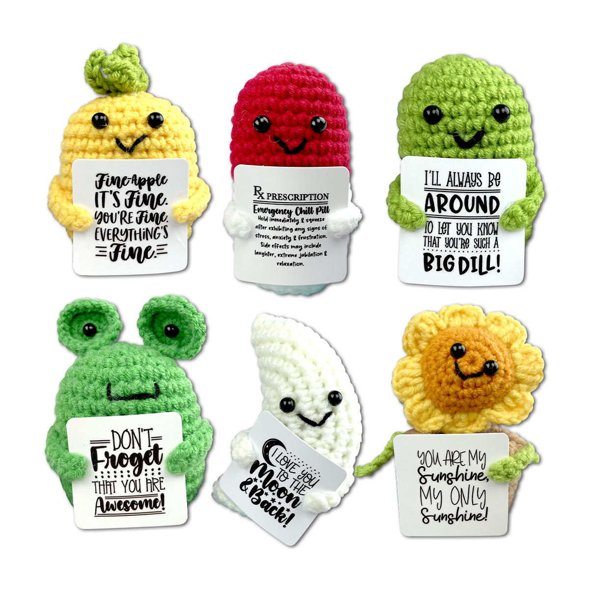 Emotional Support Keepsake Crochet Plush Pals - 12 Pieces Per
