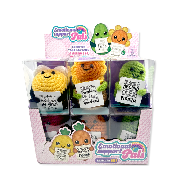 Emotional Support Keepsake Crochet Plush Pals - 12 Pieces Per Retail Ready Display 25287