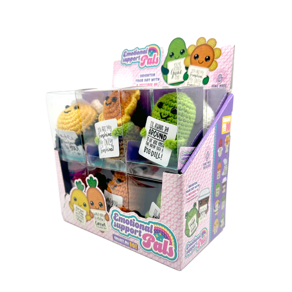 Emotional Support Keepsake Crochet Plush Pals - 12 Pieces Per Retail Ready Display 25287