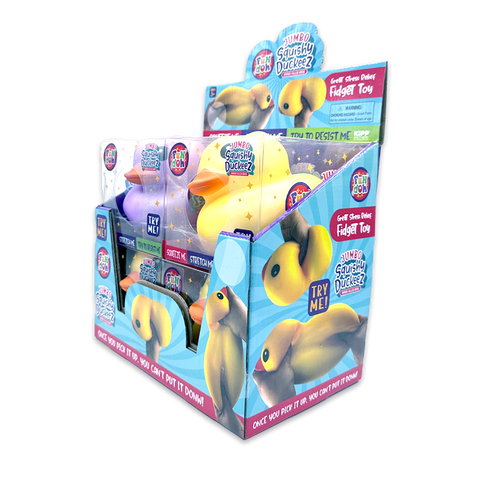 Fun Doh Jumbo Squishy Duckeez - 4 Pieces Per Retail Ready Display 25291